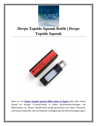 Dovpo Topside Squonk Bottle | Dovpo Topside Squonk