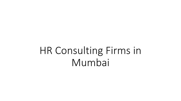 hr consulting firms in mumbai
