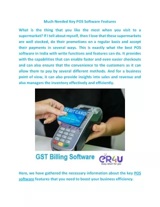 Best POS Software in India - Er4u