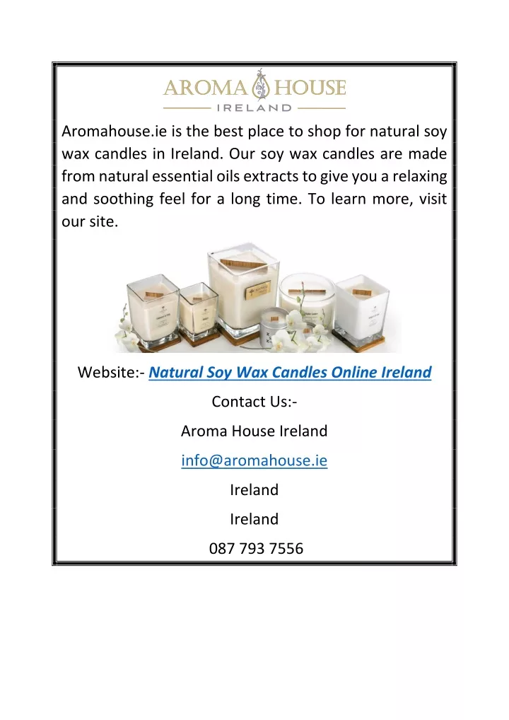 aromahouse ie is the best place to shop