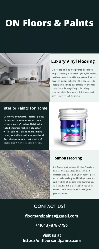Buy Interior Paints For Walls - ON Floors And Paints
