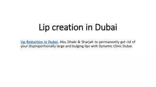 lip creation in dubai