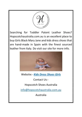 Kids Dress Shoes Girls | Hopscotchaustralia.com.au