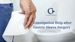 Constipation Help after Gastric Sleeve Surgery
