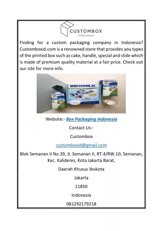 finding for a custom packaging company