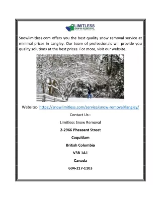 snowlimitless com offers you the best quality