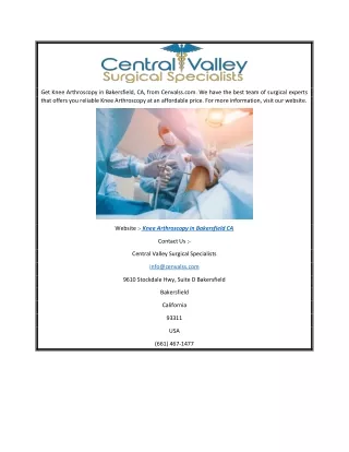 Knee Arthroscopy in Bakersfield Ca Cenvalss.com (2)