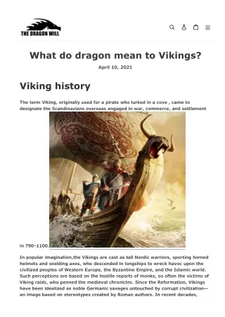 What do dragon mean to Vikings