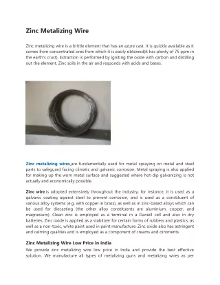Zinc Metalizing Wire-converted