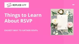 Things to Learn About RSVP | Replied App