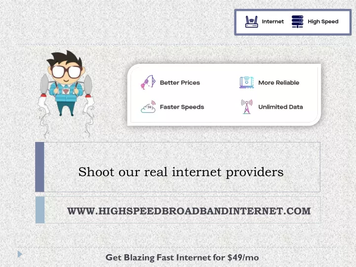 shoot our real internet providers