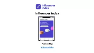 Influencer Index-Influencer index
