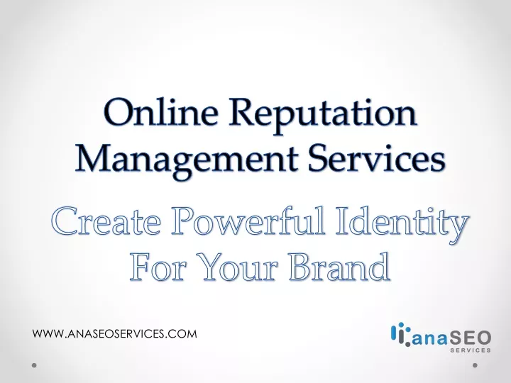 online reputation management services