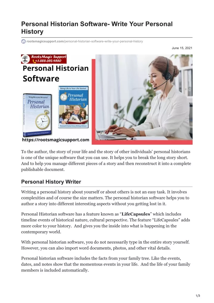 personal historian software write your personal