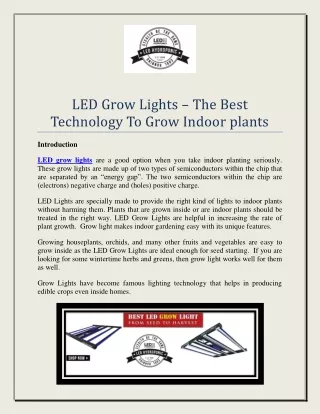 LED Grow Lights