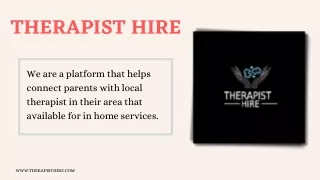 Best Therapeutic Services Online | Therapist Hire