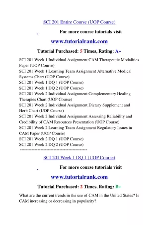 sci 201 entire course uop course