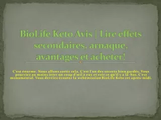 BioLife Keto Avis