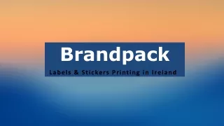 brandpack labels stickers printing in ireland