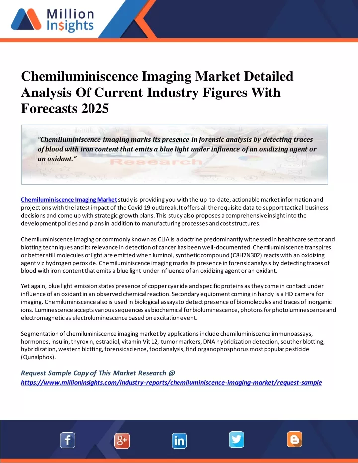 chemiluminiscence imaging market detailed