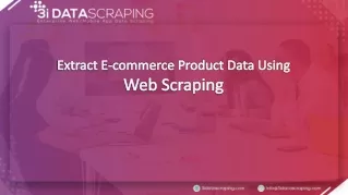 Extract E-commerce Product Data Using Web Scraping: 3i Data Scraping