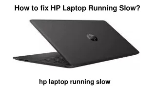 How to fix HP Laptop Running Slow