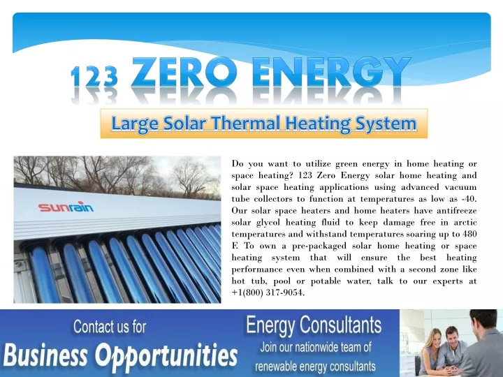 large solar thermal heating system