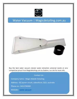 water vacuum magicdetailing com au