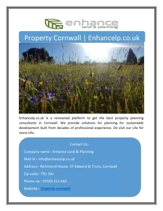 Property Cornwall | Enhancelp.co.uk