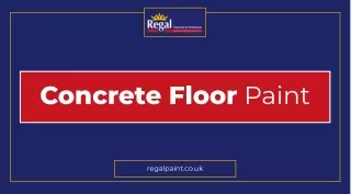 Buy The Best Quality Concrete Floor Paint