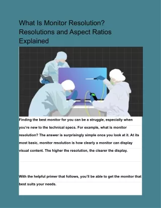 what is monitor resolution resolutions and aspect
