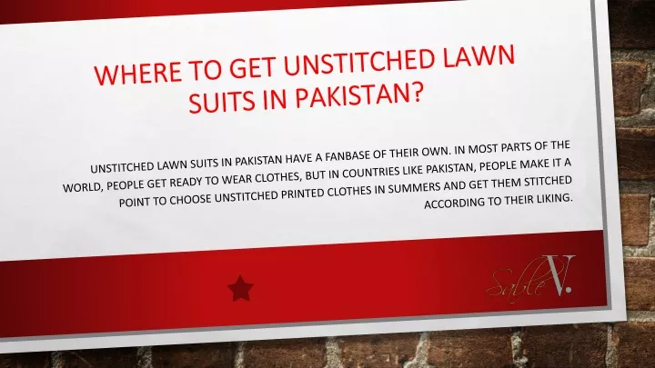 where to get unstitched lawn suits in pakistan