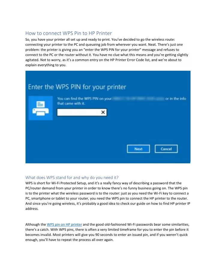 Ppt How To Connect Wps Pin To Hp Printer Powerpoint Presentation Free Download Id10607737 1526