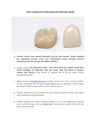 HOW TO RESOLVE FITTING-ISSUES WITH ZIRCONIA CROWN (1)