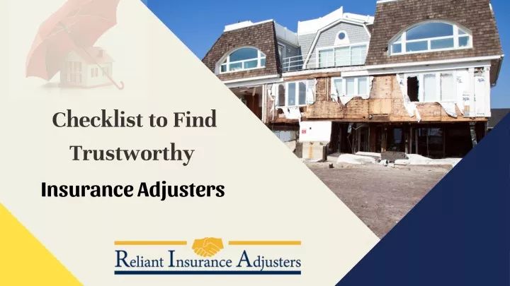 checklist to find trustworthy insurance adjusters
