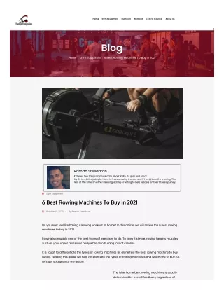 Best Home Rowing Machine to Buy in 2021