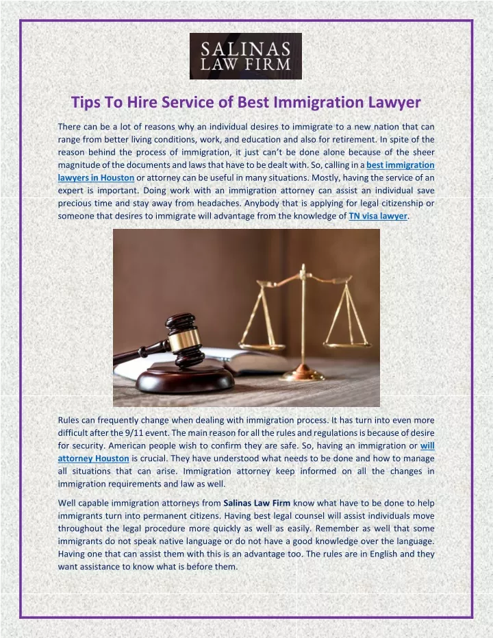 tips to hire service of best immigration lawyer