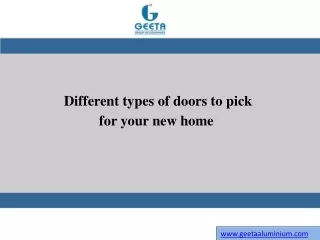 different types of doors to pick for your new home