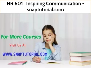 NR 601   Inspiring Communication - snaptutorial.com