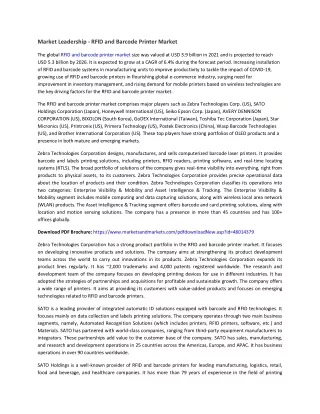 market leadership rfid and barcode printer market