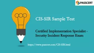 cis sir sample test cis sir sample test
