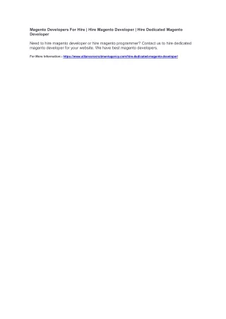 magento developers for hire hire magento