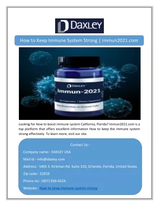 how to keep immune system strong immun2021 com