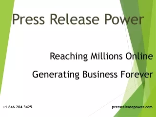 Press Release Power- Video Press Release