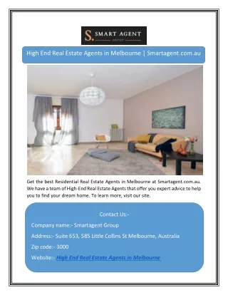 High End Real Estate Agents in Melbourne | Smartagent.com.au