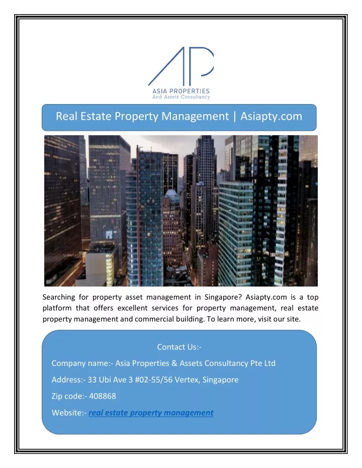 real estate property management asiapty com