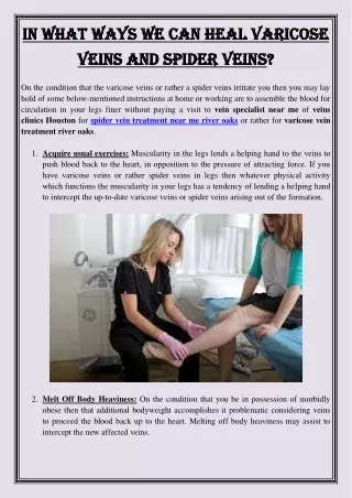 in what ways we can heal varicose in what ways