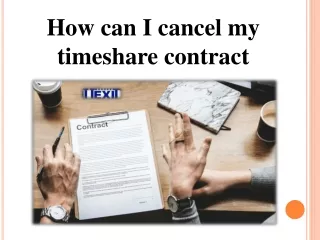 How can I cancel my timeshare contract