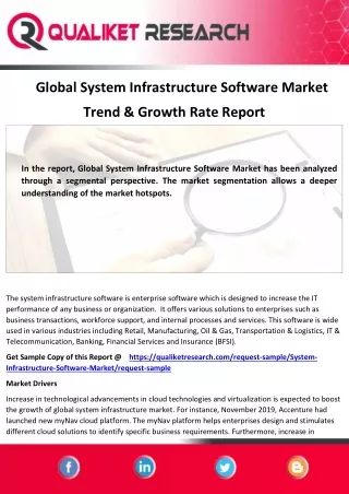Global System Infrastructure software Market  Size and Share 2020