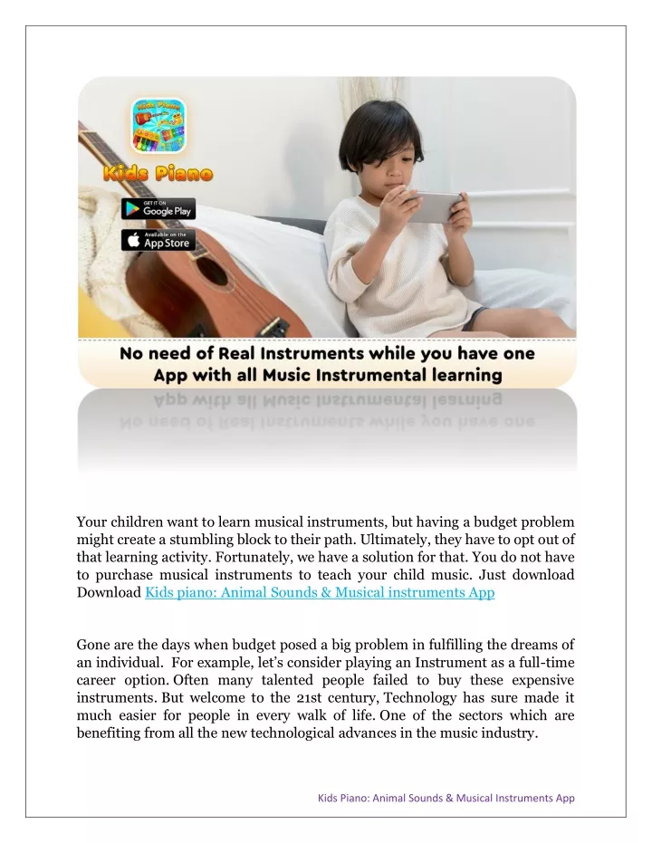 your children want to learn musical instruments